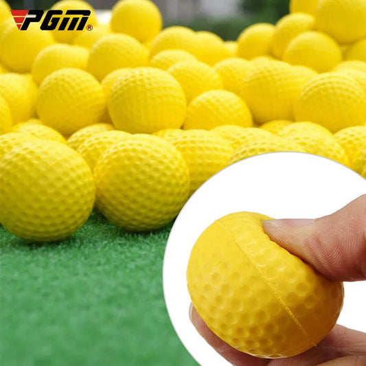 10Pcs Yellow PU Golf Balls