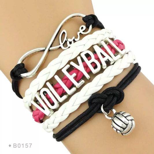 Trendy Infinity Love Volleyball  Bracelets for Women or Men