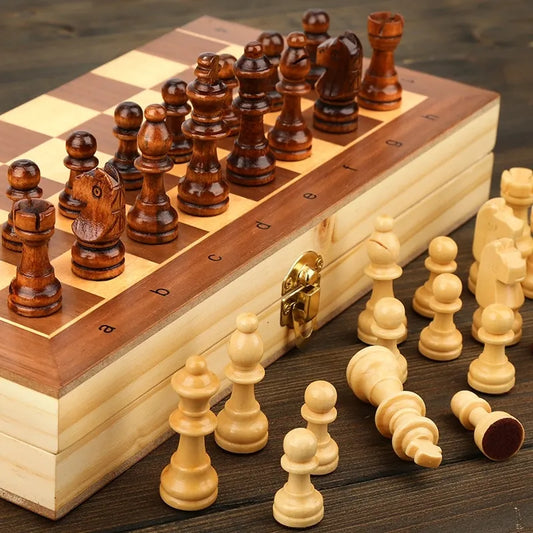 Magnetic Wooden Folding Chess Set